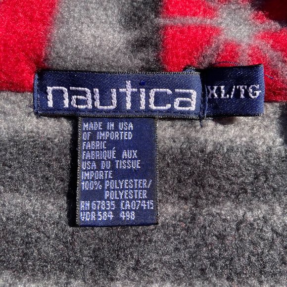 Vintage 1990s Nautica Fleece Nautech 1/4 Zip Aztec - Picture 3 of 7
